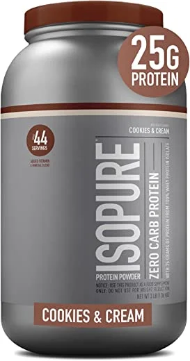 isopure zero carb vitamin c and zinc for immune support 25g protein keto