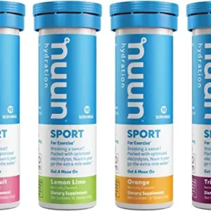 Nuun Sport: Electrolyte Drink Tablets, Citrus Berry Mixed Box, 4 Tubes (40 Servings)